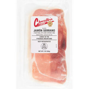 Picture of sliced jamon serrano